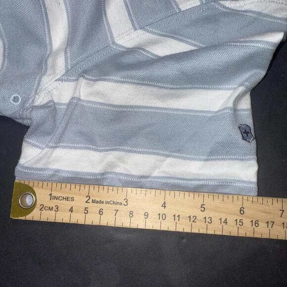 Victorinox Preppy Designer Quiet Luxury Striped Pima Cotton Golf Polo Shirt Smal - Picture 9 of 15